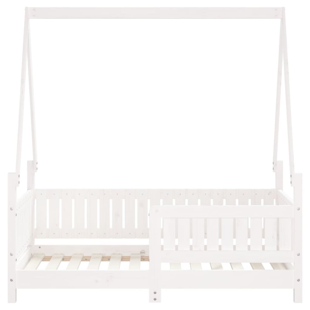 Lit Cabane Enfant en Bois de Pin Massif avec Barrière