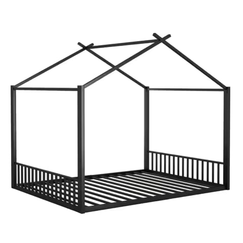 Lit Cabane Enfant Structure Maison en Métal